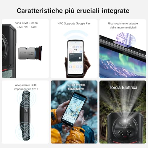 DOOGEE DK10 5G (2024) Rugged Smartphone 32GB+512GB/2TB, Dimensity 8020, 5150mAh 120W Schnellladung, 6,67 Zoll AMOLED 120Hz, unzerstörbares Telefon, 50MP+64MP+16MP, IP68/69K/Dual SIM/NFC/OTG/GPS Grün – Bild 8