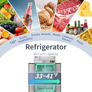   48-W-Commercial-Refrigerator-Reach-in-36-Cuft-2-Solid-Door-Stainless-Steel-Commercial-Refrigerator-Fan-Cooling-for-Restuarant-Bar-Shop-etc