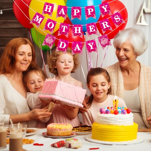 toututu Happy Mothers Day Banner, Mothers Day Decorations for Party, Mother's Day Decoration Banners Backdrop suit for home or outdoor Decor, Happy Mother's Day Banners Background Party supplies - Image 5