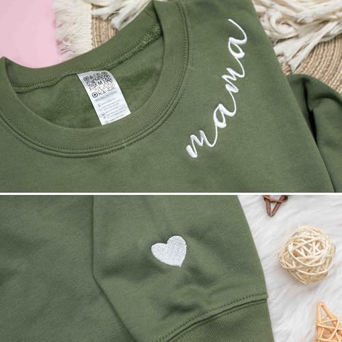 Nani - Mama Mom Grandma Embroidered Crewneck Sweatshirt - Gifts For Dog Mom Grandma Mimi Nana Gigi Mother's Day Christmas - Image 7