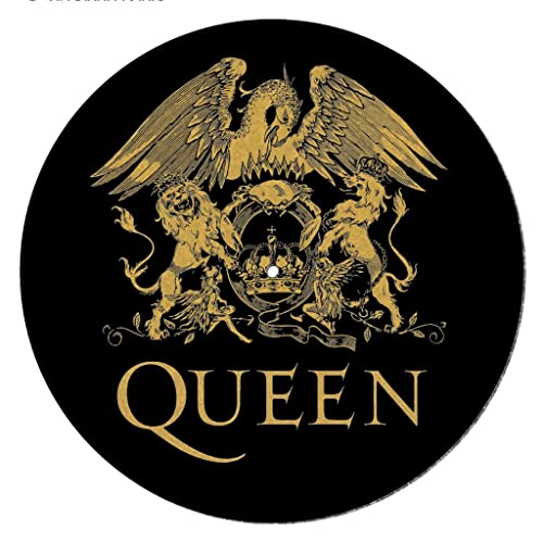 Pyramid International Queen Tapis pour Tourne-Disque pour mixage, grattage DJ et écoute à Domicile (Design Logo) – Produit Officiel, doré - Les Beatles, Paul McCartney, John Lennon, RIngo Starr, George Harrison Pyramid International Queen Tapis pour Tourne-Disque pour mixage, grattage DJ et écoute à Domicile (Design Logo) – Produit Officiel, doré