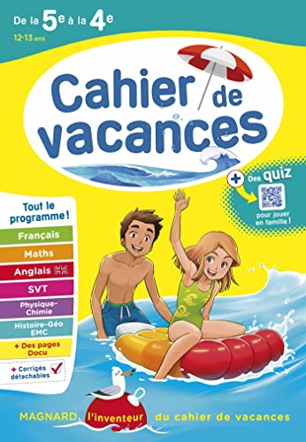 Cahier de vacances 2024, de la 5e vers la 4e: Magnard, l'inventeur des cahiers de vacances