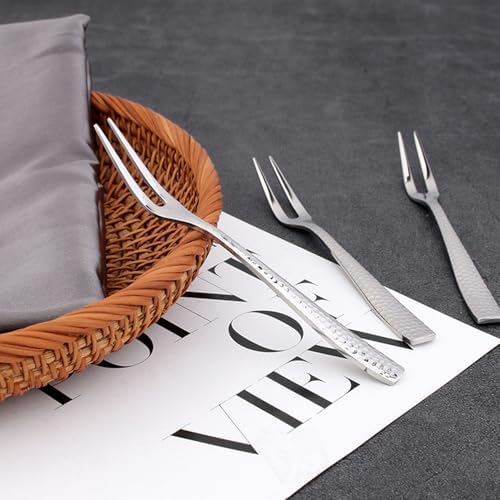 ChenShuo Stainless Steel Dessert Forks 4-Piece Set