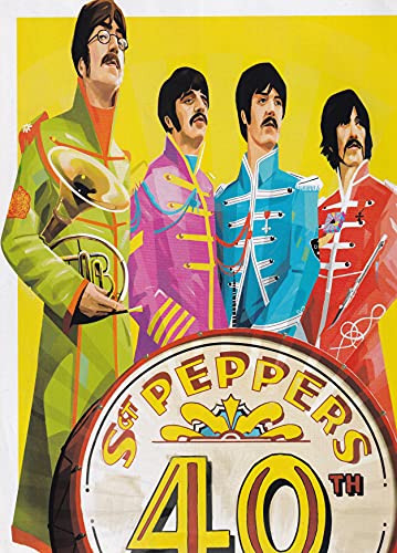 Mini poster The Beatles – Sgt Pepper’s (40e anniversaire) – Presse à clip pour magazines - Les Beatles, Paul McCartney, John Lennon, RIngo Starr, George Harrison Mini poster The Beatles - Sgt Pepper's (40e anniversaire) - Presse à clip pour magazines