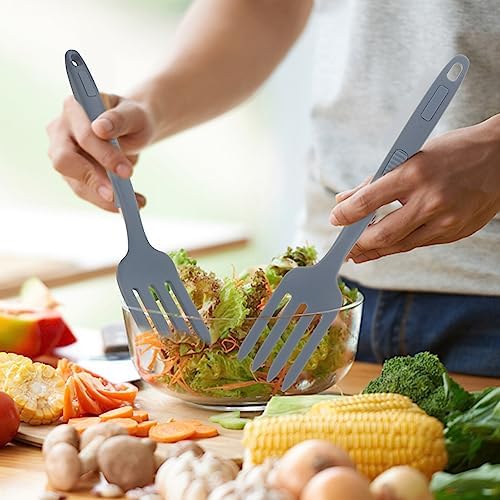 FRCOLOR Dark Blue Silicone Flexible Forks