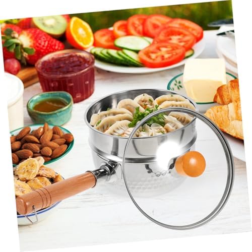 Gleavi Milk Pan with Steamer Bracket Set