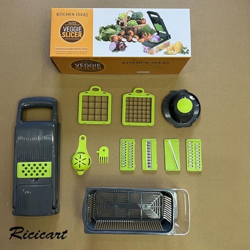Extra-Sharp Multifunctional Chopper with 7 Interchangeable Blades for Veggies Fruits