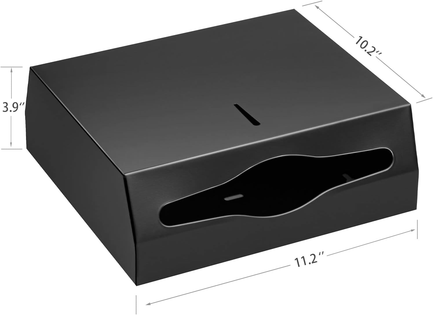 Wall-Mounted Stainless Steel Tissue Holder - Quick-Access Matte Black