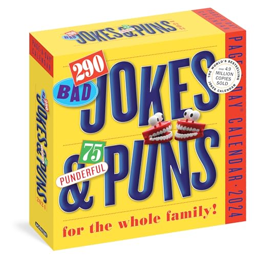 290 Bad Jokes & 75 Punderful Puns for the Whole Family Page-A-Day Calendar 2024: The World's Bestselling Jokes Calendar