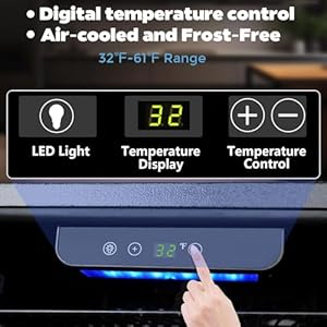   Kndko-Beverage-Refrigerator-Cooler-130-Can-Mini-Fridge-with-Adjustable-Shelves-Glass-Door-Digital-Temperature-Control-LED-Lighting-Energy-Efficient-for-Home-Office-Bar-32-CuFt-Black