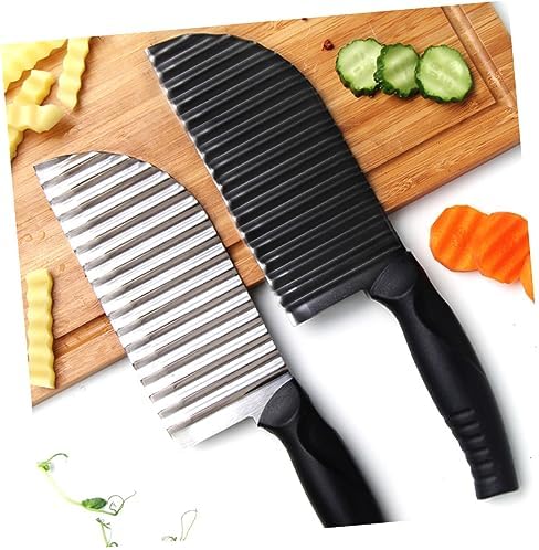 Zerodeko Stainless Steel Wave Slicer Comfortable Grip Black