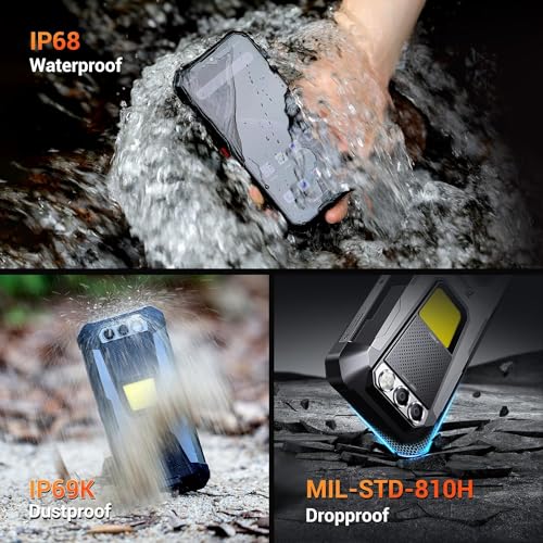 FOSSiBOT F106 Pro Rugged Smartphone Android 14 (2024), 48 MP + 20 MP Nachtsicht, 6,58 Zoll FHD+, 15 GB RAM + 256 GB ROM, Lampe 512 lm Lautsprecher 110 dB, IP68/4G Dual SIM/NFC – Bild 8