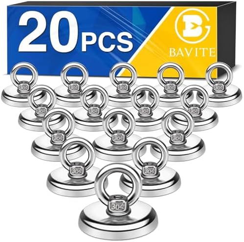 E BAVITE 20 Pack Magnetic Hooks 100 LB Heavy Duty