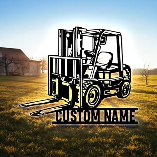 Zikako Custom Forklift Driver Metal Wall Art LED Light Sign