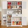   Gizoon-67-Kitchen-Pantry-Cabinet-with-Microwave-Shelf-Tall-Coffee-Bar-Cabinet-with-Doors-and-Shelves-Farmhouse-Kitchen-Hutch-Cabinet-with-Storage-for-Kitchen-Bathroom-and-Living-Room-White