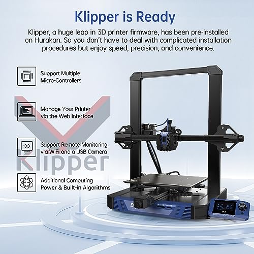 BIQU Hurakan 3D Drucker, Vorinstallierter Klipper, DIY 3D Drucker mit BTT Microprobe Bettnivellierungssensor, Manta M4P+CB1 Steuerplatine, WiFi Filament Runout Sensor, Druckgröße 8.66x8.66x10.63in – Bild 4