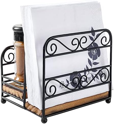 MyGift 2-in-1 Disposable Napkin Salt Pepper Caddy