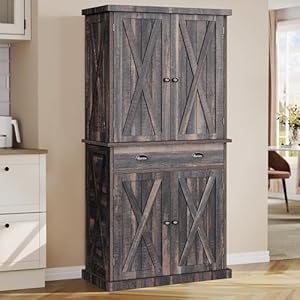   YITAHOME-72-Farmhouse-Kitchen-Pantry-Wood-Kitchen-Storage-Cabinets-with-Drawer-and-Adjustable-Shelves-Kitchen-Versatile-Storage-for-Kitchen-Dining-Room-Living-Room-Dark-Rustic-Oak
