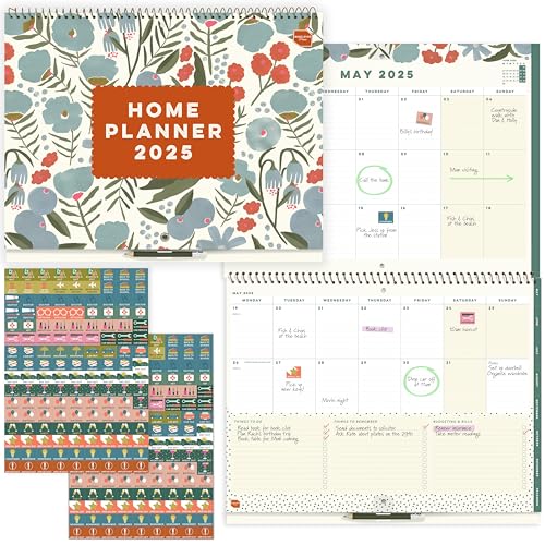 Boxclever Press Home Planner 2024 2025. Large Family Calendar 2024/25 for Busy Homes. 16 month Wall Calendar 2024/25 runs Sept’24 - Dec'25. Academic Calendar 2024 2025 with Lists & Stickers