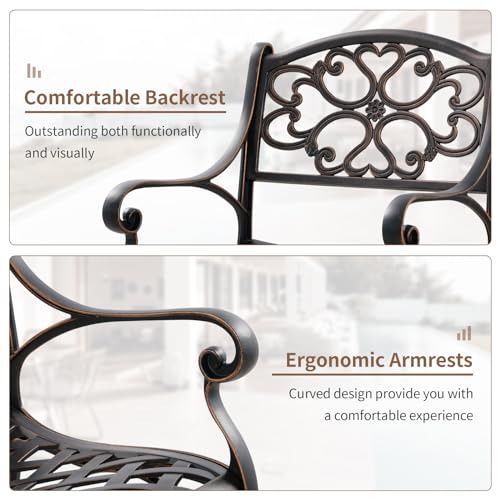 5pieceoutdoorpatiodiningsetallweathercastaluminumtableandchairssetof4bistrosetoutdoorwithumbrellaholeforgardenporch Urban Country Home Decor 5 piece outdoor patio dining set all weather cast aluminum table and chairs set of 4 bistro set outdoor with umbrella hole for garden porch urban country home decor