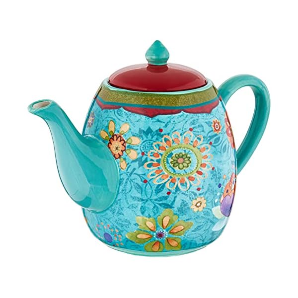   Certified-International-Tea-Pot-Ceramic-Blue-Tunisian-Sunset-Collection-40-Ounces