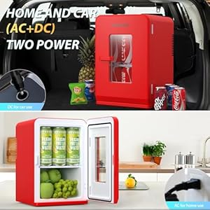 Minifridgeforbedroomred15litre21cansportableminirefrigeratorwithacdcpowerforofficedormandcarthermoelectriccoolerwarmerskincarefridgefordrinksfoodcosmetics Urban Country Home Decor Mini fridge for bedroom red 15 litre21 cans portable mini refrigerator with acdc power for office dorm and car thermoelectric cooler warmer skincare fridge for drinks food cosmetics urban country home decor