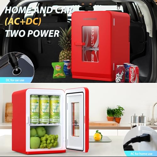 Minifridgeforbedroomred15litre21cansportableminirefrigeratorwithacdcpowerforofficedormandcarthermoelectriccoolerwarmerskincarefridgefordrinksfoodcosmetics Urban Country Home Decor Mini fridge for bedroom red 15 litre21 cans portable mini refrigerator with acdc power for office dorm and car thermoelectric cooler warmer skincare fridge for drinks food cosmetics urban country home decor