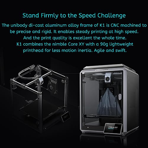 Creality K1 MAX 3D Drucker bei 600mm/s Druckgeschwindigkeit, FDM Drucktechnik mit Doppel Lüfternkühlung,2000mm/s² Beschleunigungen,Fernsteuerung mit WiFi-Verbindung,Z-Achse Position – Bild 5