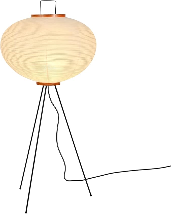 Noguchi Inspired Paper Lantern Floor Lamp
