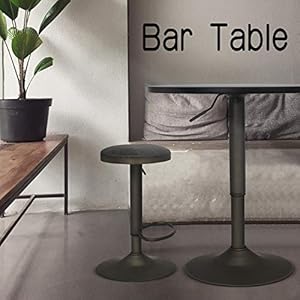 24-Inch Round Bar Table Adjustable Height and Wood Cocktail Pub Table MDF Top 360° Swivel Furniture, Black 24 Inch Round Bar Table Adjustable Height and Wood Cocktail Pub Table MDF Top 360 Swivel Furniture Black
