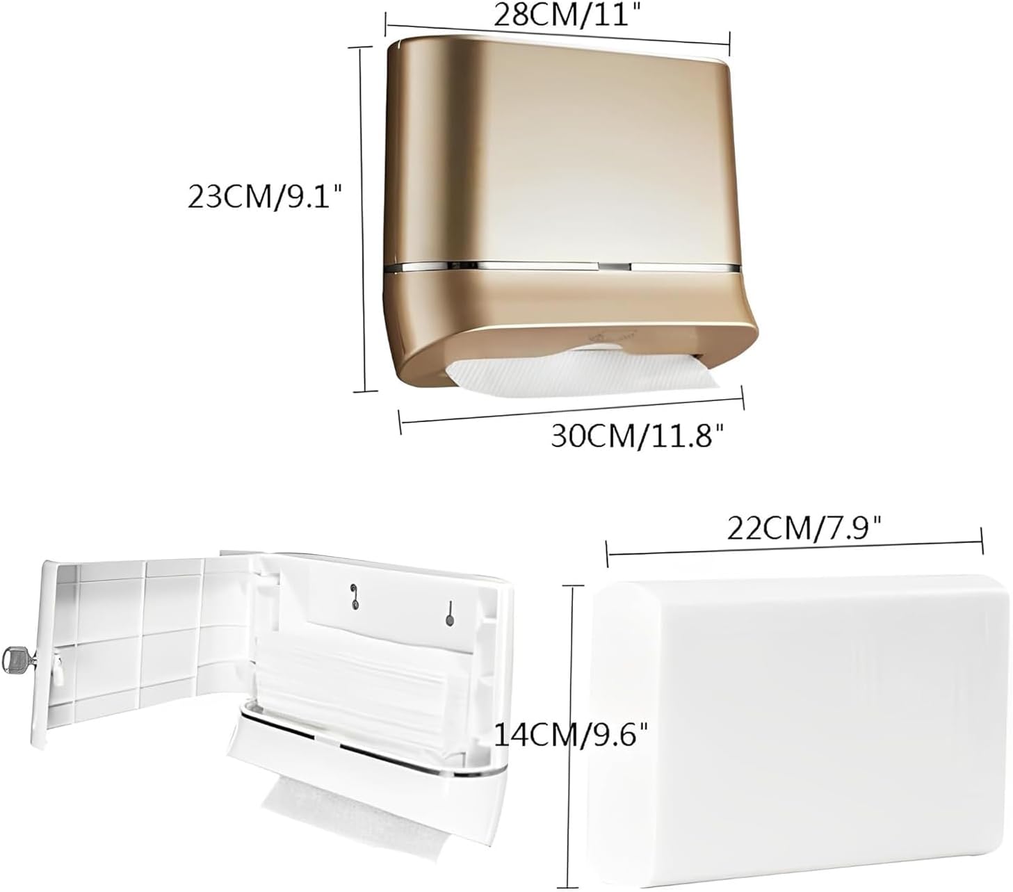 Time-Saving Wall-Mounted Dispenser with Smooth Exit and Lock