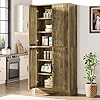   Tribesigns-7165-Farmhouse-Kitchen-Pantry-Tall-Storage-Cabinet-with-Doors-and-Shelves-Large-Rustic-Wood-Food-Cupboard-for-Dining-Room-Brown