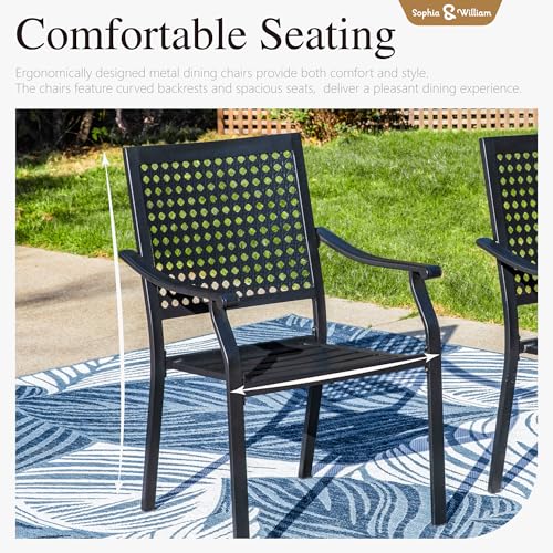 Sophiawilliampatiotableandchairssetoutdoordiningsetfor45piecemetalpatiofurniture37blacksquaretablebeehive Urban Country Home Decor Sophia william patio table and chairs set outdoor dining set for 4 5 piece metal patio furniture 37 black square tablebeehive urban country home decor