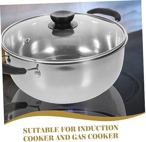 Stainless Steel Soup Pot Multi-Layer Cooking Lid Eco-Friendly Durable