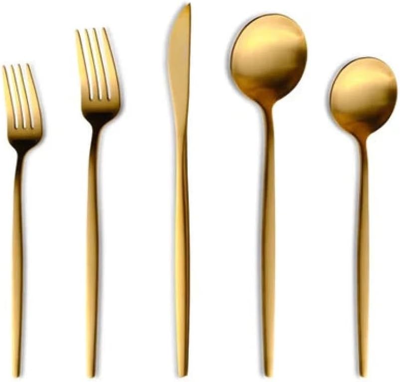 Karaca Orion 60-Piece Matte Gold Serving Set