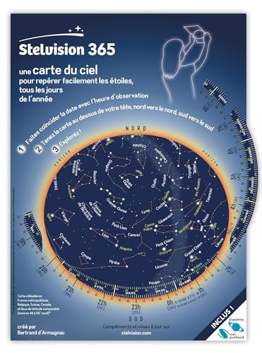 Stelvision 365: Une carte du ciel pour repérer facilement les étoiles, tous les jours de l'année