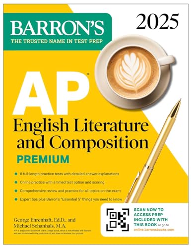 AP English Literature and Composition Premium, 2025: Prep Book with 8 Practice Tests + Comprehensive Review + Online Practice (Barron's AP Prep)