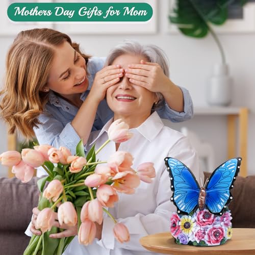 Linkax Fall Decor, Gifts for Women Mom Grandma Sister, Butterfly Statue Solar Lights Outdoor Garden Decor for Outside Yard Patio Balcony Front Porch Home, Gardening Christmas White Elephant Gifts - Image 4