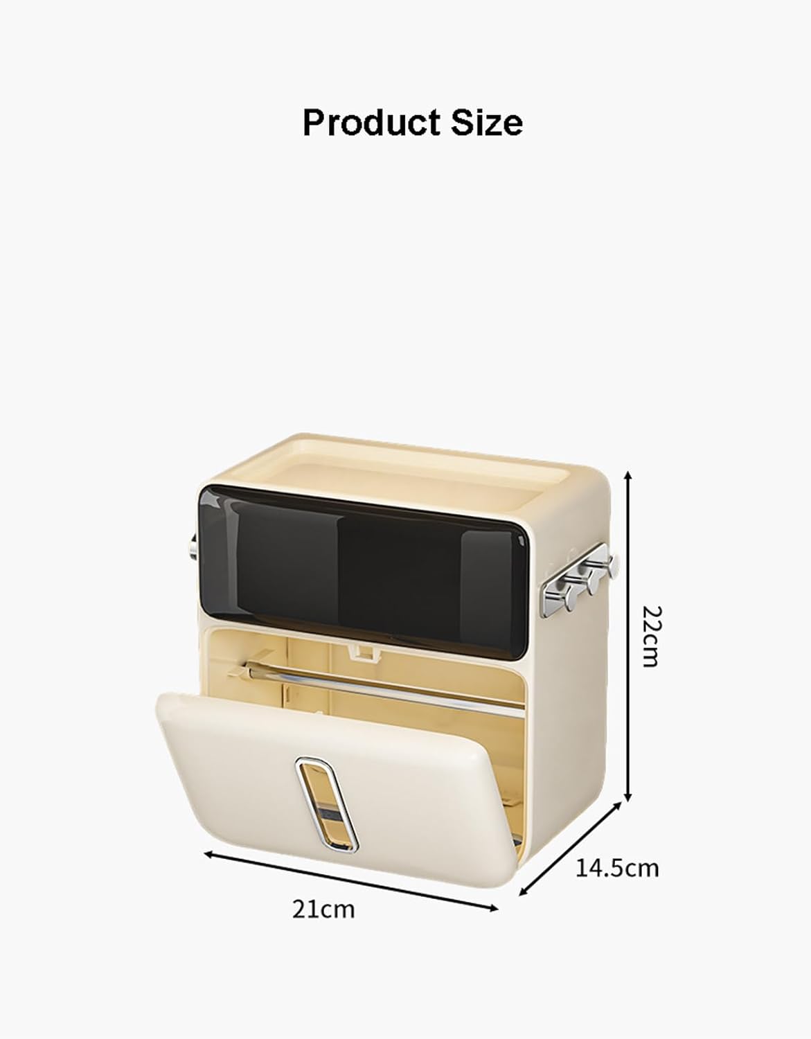 Commercial Paper Towel Dispenser with Drawer and Side Hooks 1