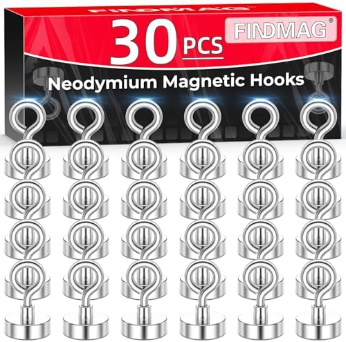 Securely Hold Up To 28 lbs With Magnetic Hooks