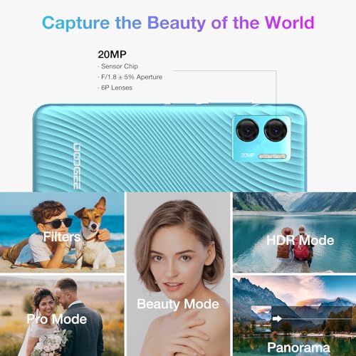 DOOGEE N50S Android 13 Smartphone Ohne Vertrag, 9GB+128GB Speicher/1TB Erweiterbar 6.52" HD+ Display, 4200mAh mit 10W Schnellaufladung Handys, 20MP Kamera, 4G Dual SIM Günstig Handy 2024 – Bild 3