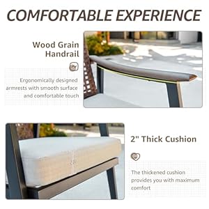   NATURAL-EXPRESSIONS-7-Piece-Patio-Dining-Table-Outdoor-Furniture-Set-6-Rattan-Wicker-Chairs-with-Cushions-and-70-Large-Dining-Table-with-165-Umbrella-Hole-for-Patio-Garden-Porch-Pool-Beige
