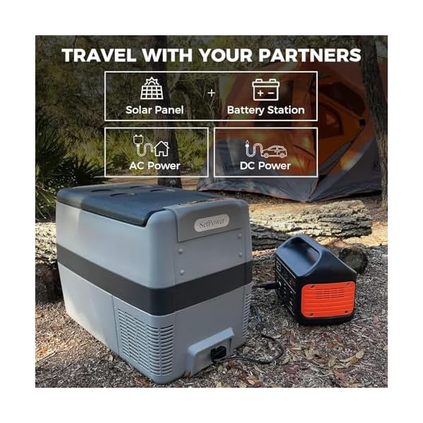   Setpower-AJ40-Portable-Refrigerator-with-Cover-42-Quart-Electric-Cooler-12-Volt-Refrigerator-Car-Fridge-Car-for-Truck-Van-RV-Camping-Travel-Fishing