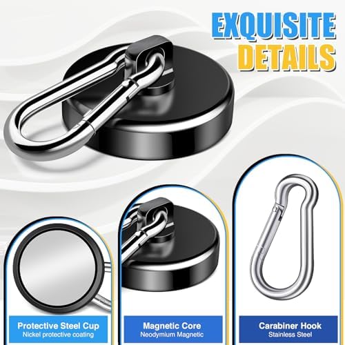Strong Durable150LBS Magnetic Hooks Set Heavy-duty Magnetic Wall Hangers for Home