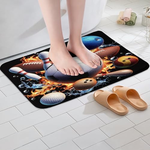 Feelyou Vibrant Ball Sports Bath Rug 20x32