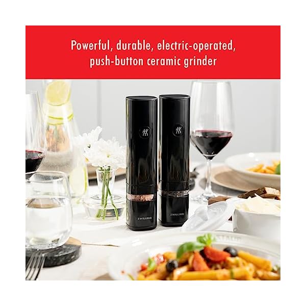 Zwilling enfinigy electric saltpepper mill black  urban country home decor