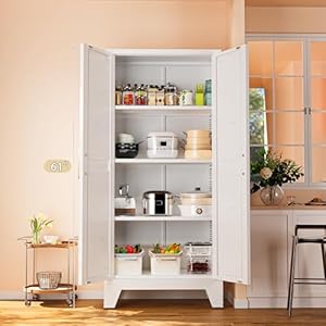   61-Tall-Farmhouse-Metal-Pantry-Cabinet-Kitchen-Pantry-Storage-Cabinets-with-2-Barn-Door-and-Adjustable-ShelvesMetal-Pantry-Storage-Cabinetfor-KitchenLaundry-RoomHome-OfficeKids-Room-White