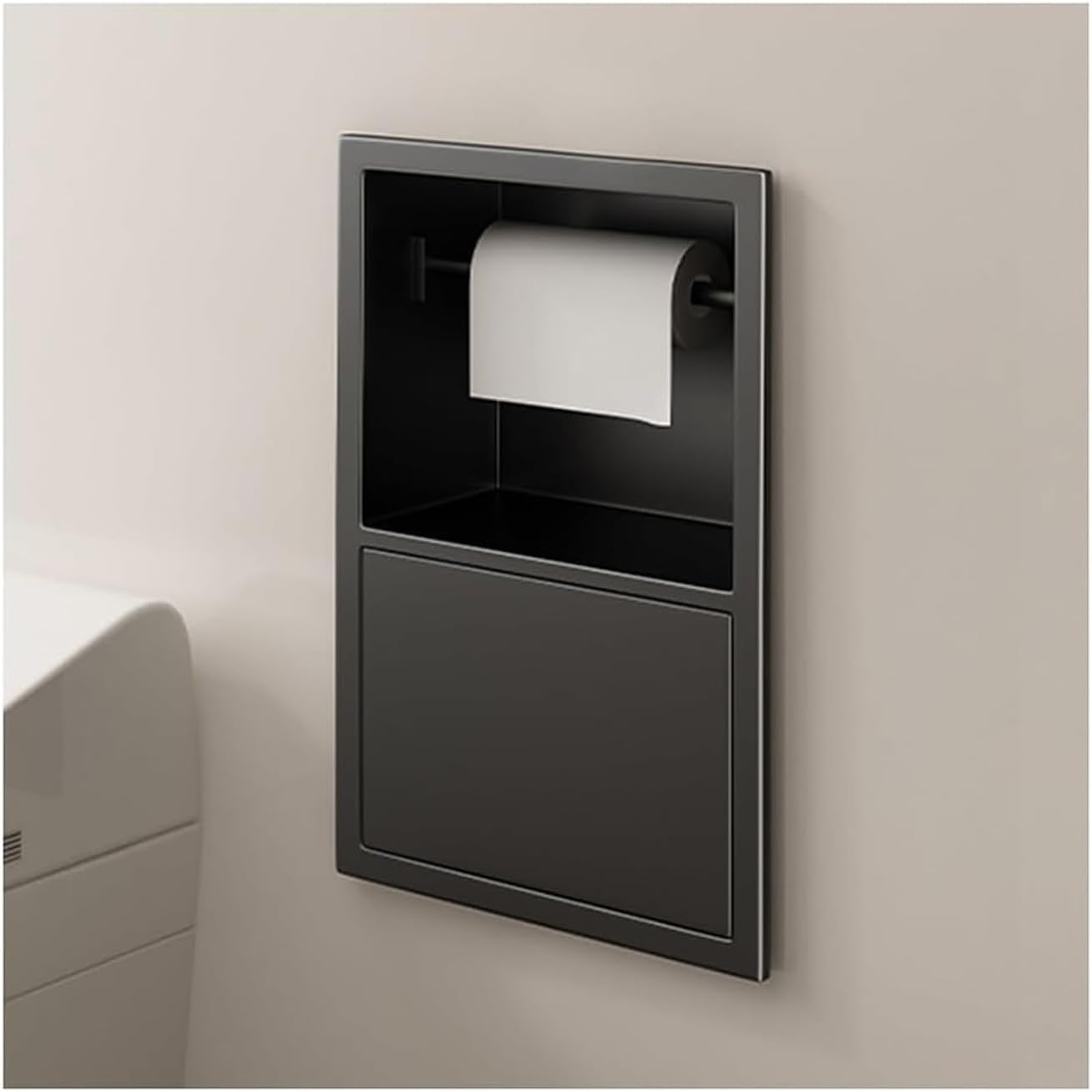 Stylish and Space-Saving Stainless Steel Towel Holder for Restrooms