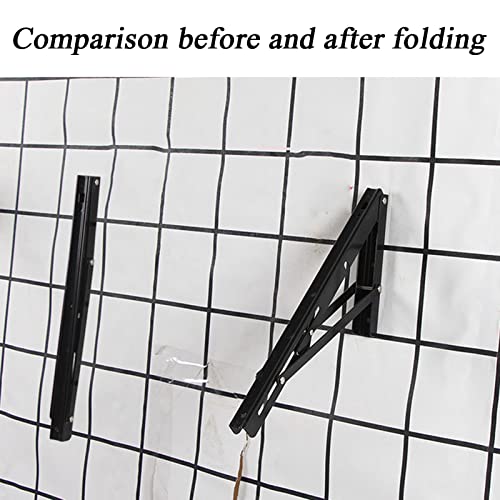 LAMEDOAT An der Wand montierter Klappschreibtisch, schwebender Klapptisch, montierter Schreibtisch für kleine Räume, platzsparender Hängetisch aus Holz für Schlafzimmer und Küche (Farbe: Natur, Größe – Bild 5