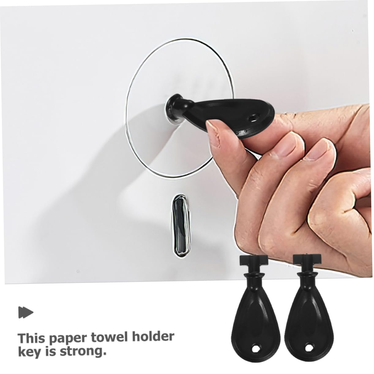 KICHOUSE 6 Pcs Tissue Box Key Replacement Black